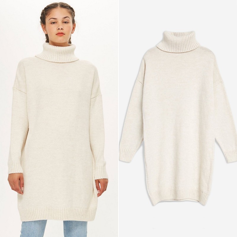 Ribbed Roll Neck Jumper