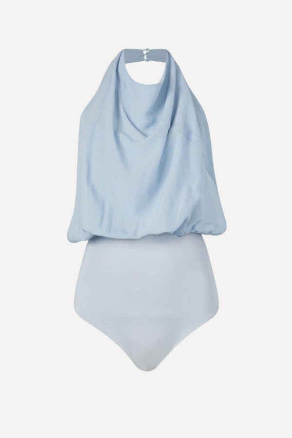 Puffed Open Back Bodysuit