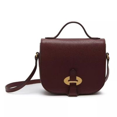 Small Tenby Goat Textured Leather Satchel Bag from Mulberry