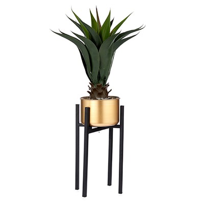 Faux Plant with Black Fold Out Stand