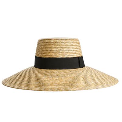 Flat-Crown Straw Hat from Arket
