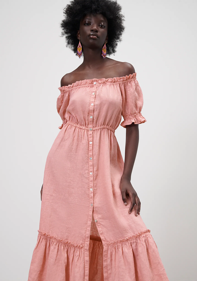 Ruffled Linen Dress from Zara