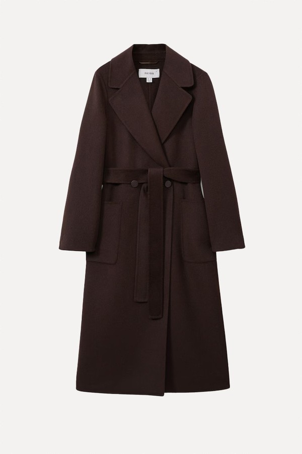 Lucia Wool Blend Double Breasted Blindseam Coat from Reiss