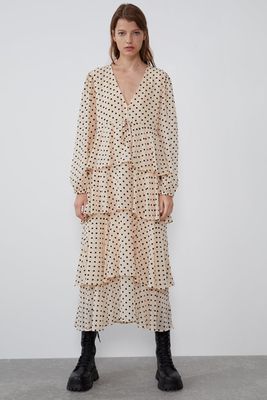 Ruffled Polka Dot Dress from Zara
