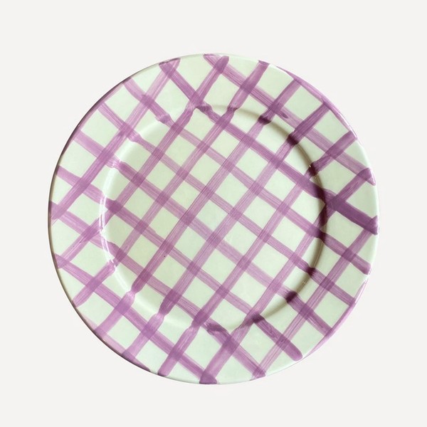 Sweet Me Gingham Dessert Plate from Vaiselle