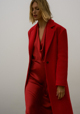 Masculine Wool-Blend Coat from Zara