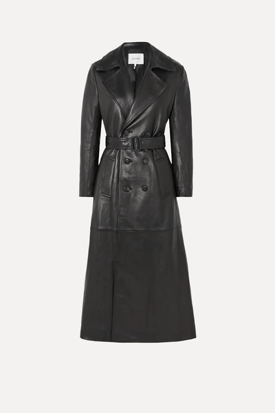 Sleek Belted Leather Trench Coat  from FRAME 