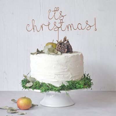 Wire 'It's Christmas' Cake Topper from The Letter Loft