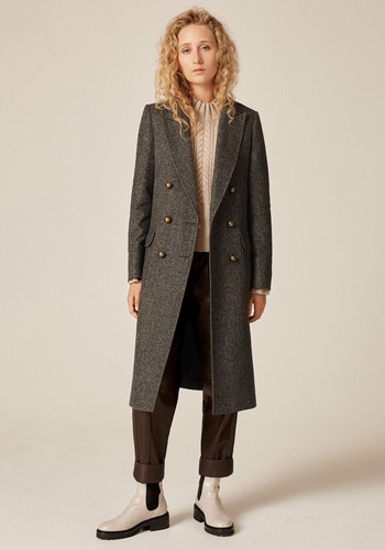 Italian Herringbone Military Coat from ME+EM