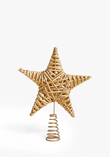 Community Garden Wicker Star Tree Topper from John Lewis