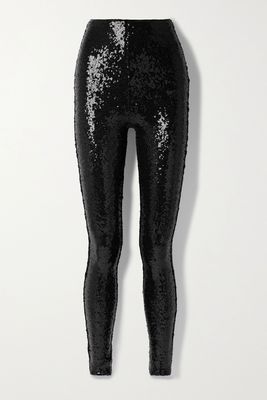 Sequined Stretch-Jersey Leggings from Commando 