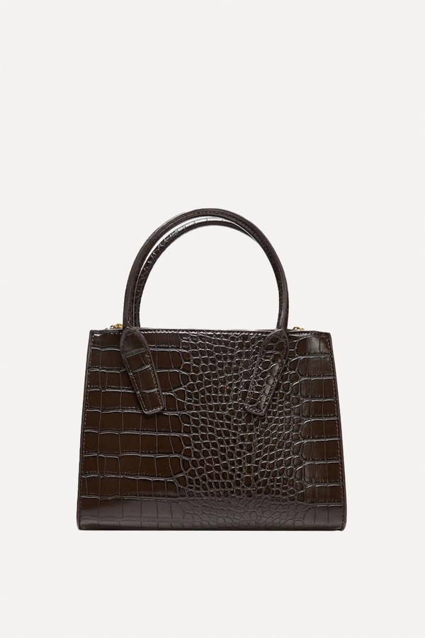 Embossed Mini City Bag from Zara