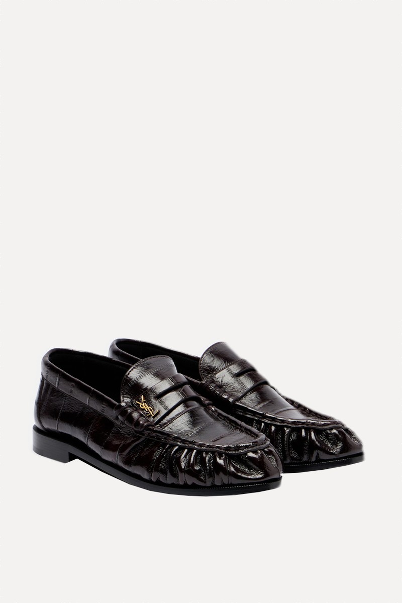 Le Loafer Eel Leather Penny Loafers from Saint Laurent