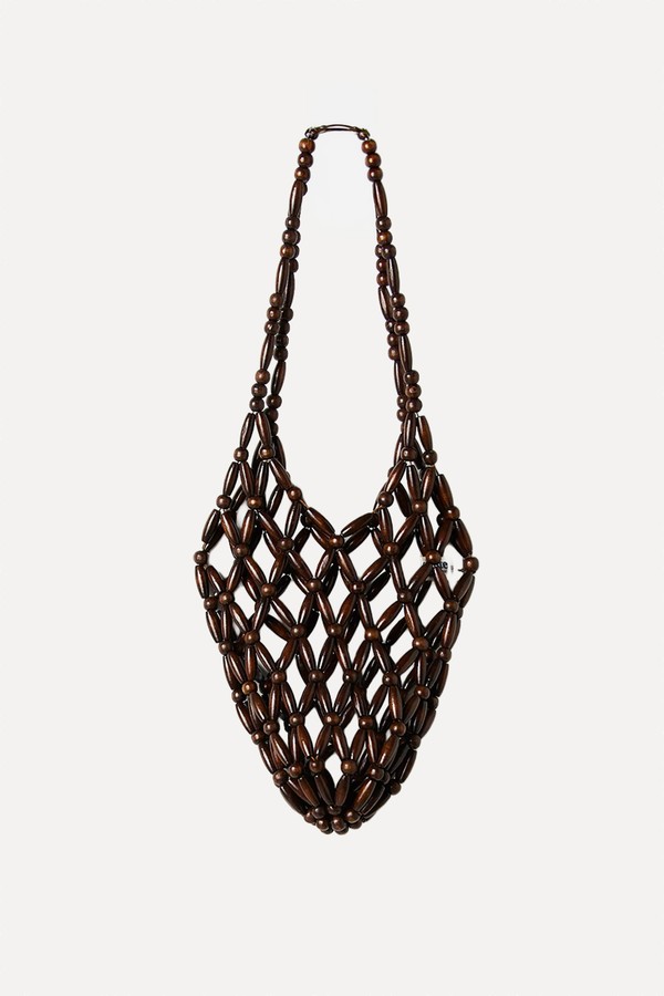 Susana Basket Wood Bead Bag from Levens Bags