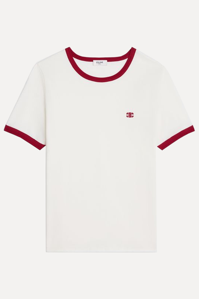 70’s Triomphe T-Shirt In Cotton Jersey from Celine
