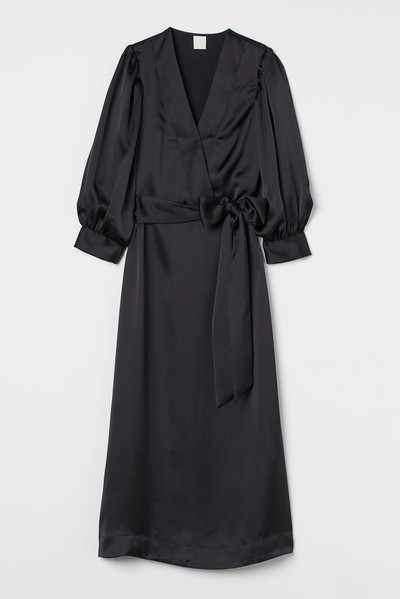 Tie-Belt Satin Dress from H&M