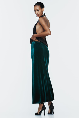 Velvet Midi Skirt from Zara