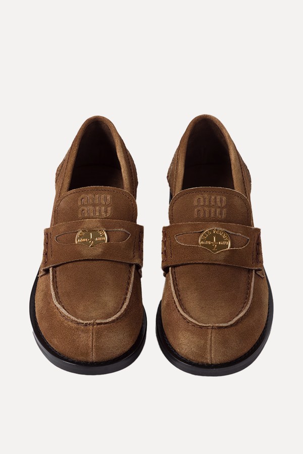 Faded Suede Loafers from Miu Miu