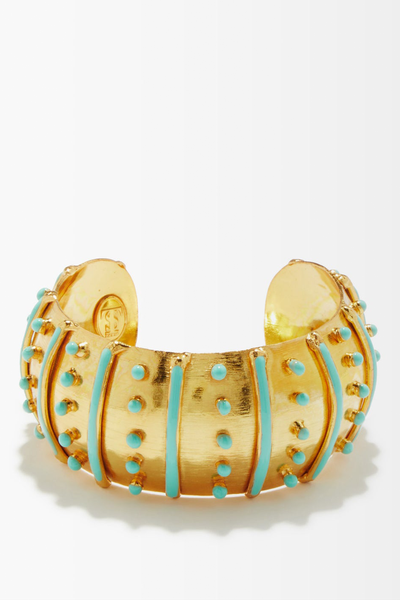 Brushed Enamel Cuff from Slyvia Toledona