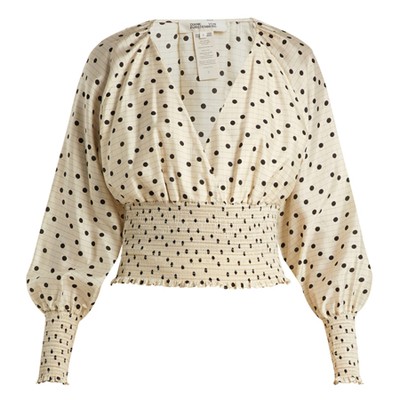 Polka-Dot Silk Blouse from Diane Von Furstenberg