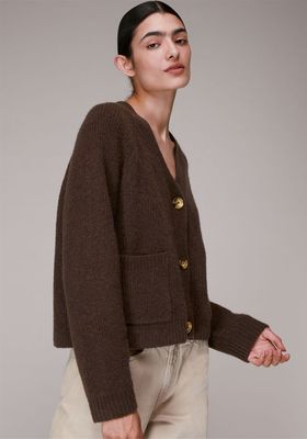 Ribbed Pocket Wool Blend Cardigan from Whistles