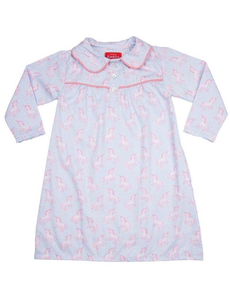 Unicorn Long Sleeve Nightie from Em & Lu