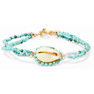 Gold Tone Bead And Shell Bracelet from Isabel Marant