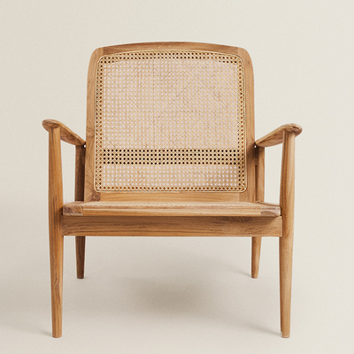 Teak & Rattan Armchair from Zara Home