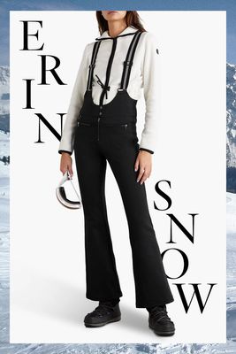 Erin Snow Kris Striped Bootcut Ski Pants in Black