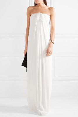 Tie-Front Georgette Maxi Dress from Halston Heritage