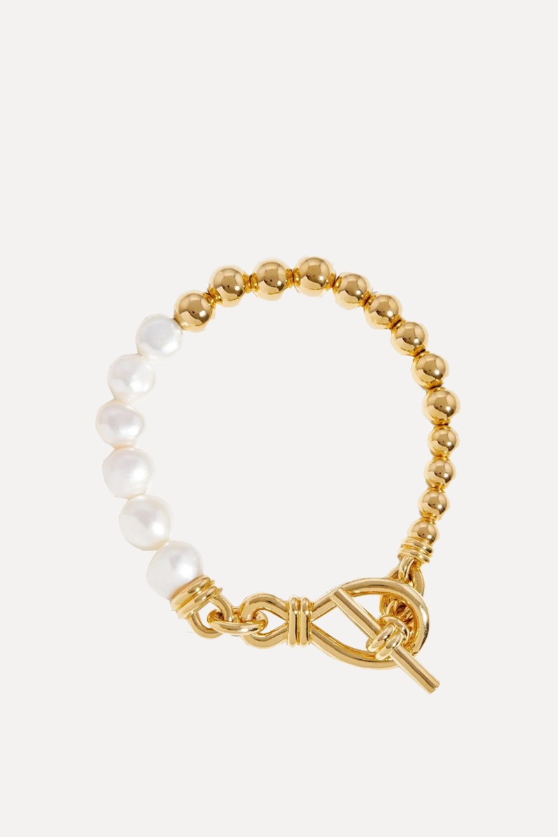 Baroque Pearl Beaded T-Bar Bracelet from Missoma