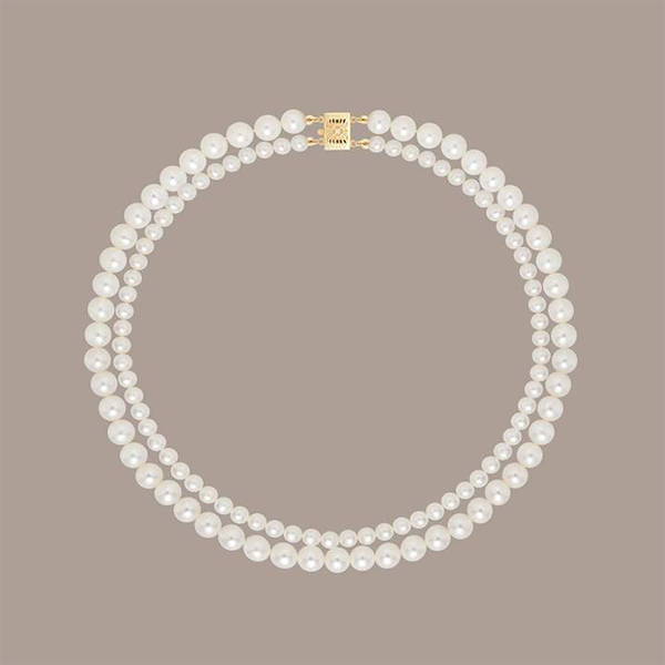 Maya Double Pearl Necklace