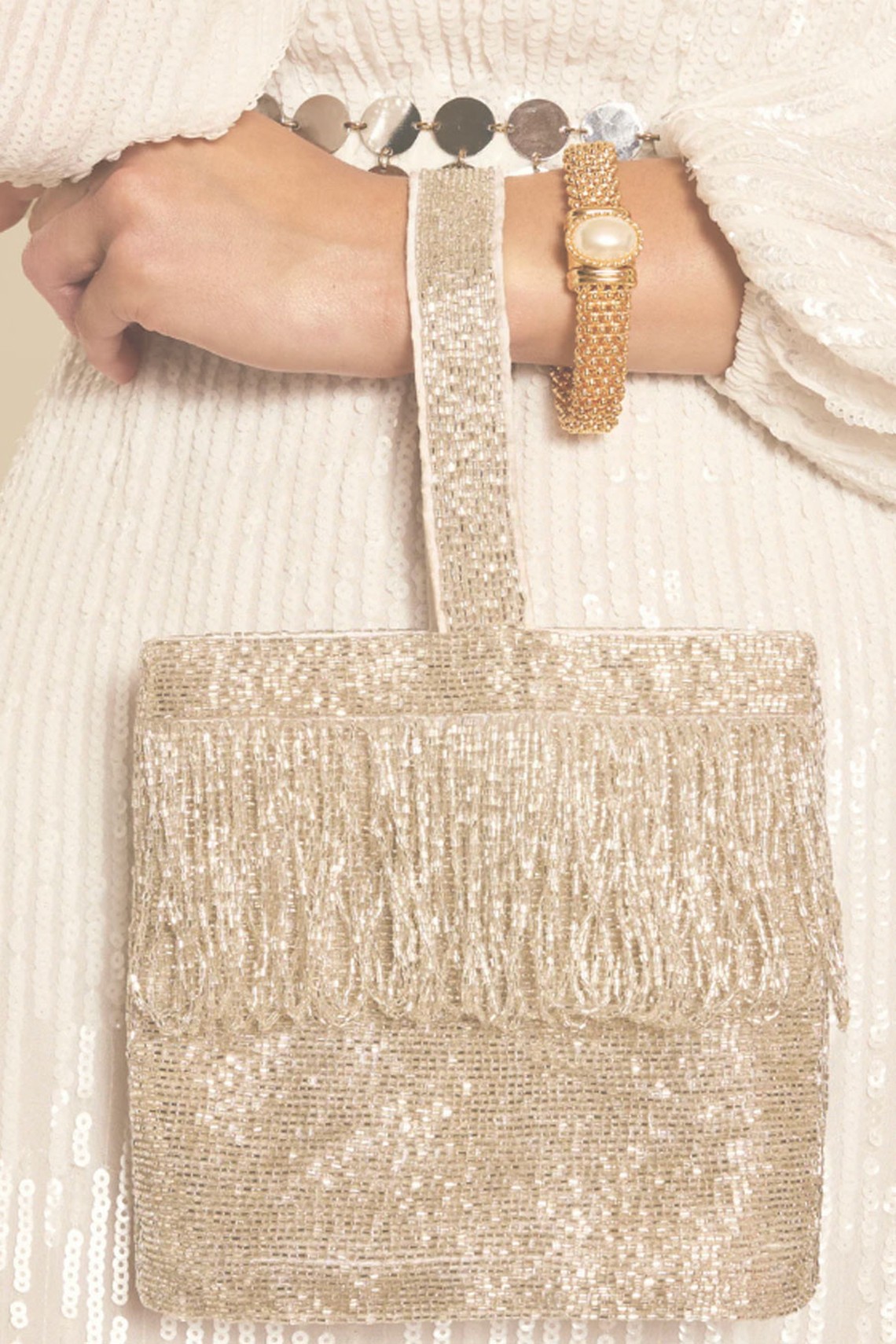 Zenni Beaded Bucket Bag from Rixo