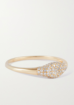 Sparkle Mini 10-Karat Gold Diamond Ring from Stone & Strand