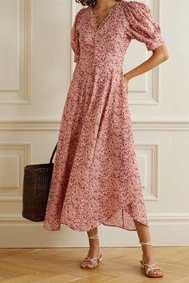 Laurel Floral-Print Cotton-Blend Midi Dress from Dôen