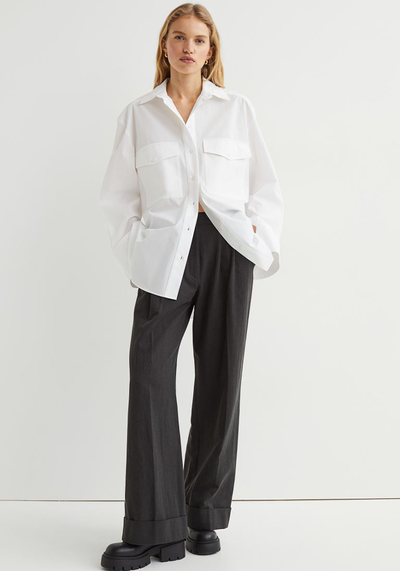 Wide Lyocell Trousers