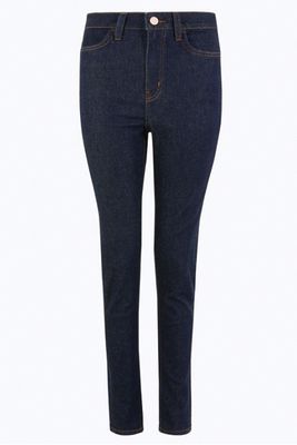 Silk Denim Skinny Ankle Grazer Jeans