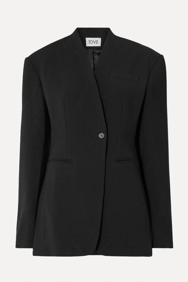Aster Asymmetric Crepe Blazer from Tove
