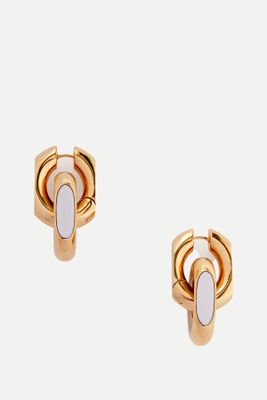 Duo Link Gold And Silver-Tone Earrings from SAINT LAURENT 