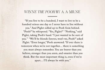 Winne the Pooh by A. A Milne