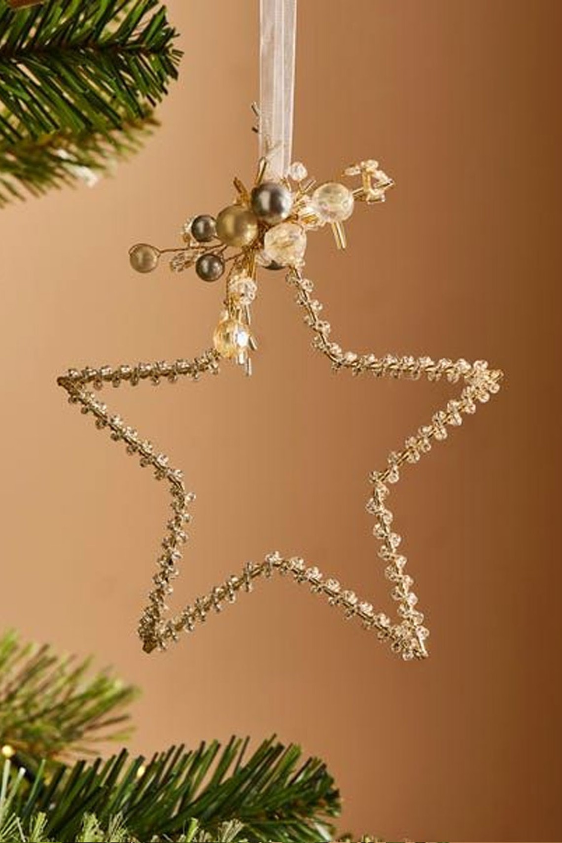 Beaded Star Shape Hanging Decoration