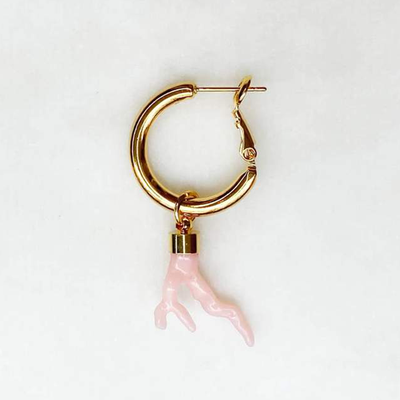 Hoop Pink Coral from By Nouk