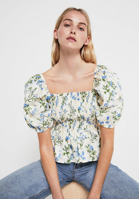 Puff Sleeve Blouse In Floral from Warehouse 