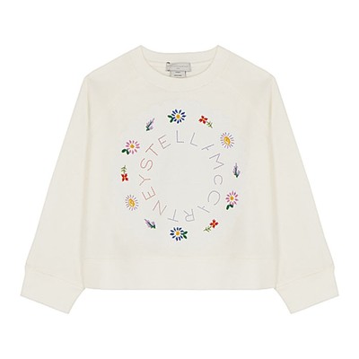 Floral Embroidered Cotton Sweatshirt from Stella McCartney