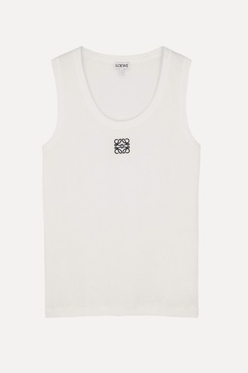 Logo-Embroidered Stretch-Cotton Tank from Loewe