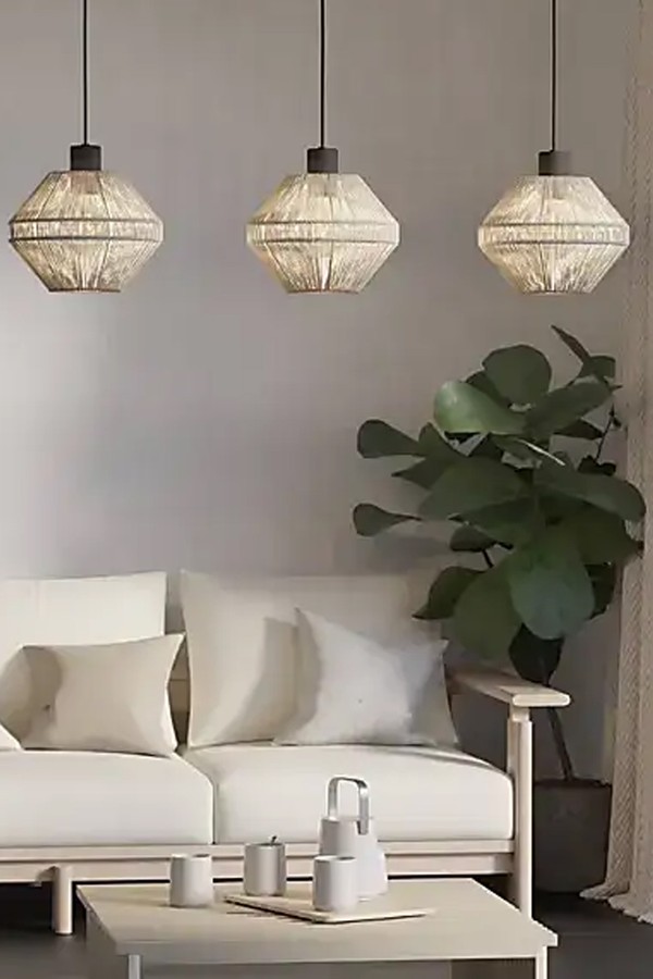 EGLO Midsumer 3 Light Adjustable Pendant Lights