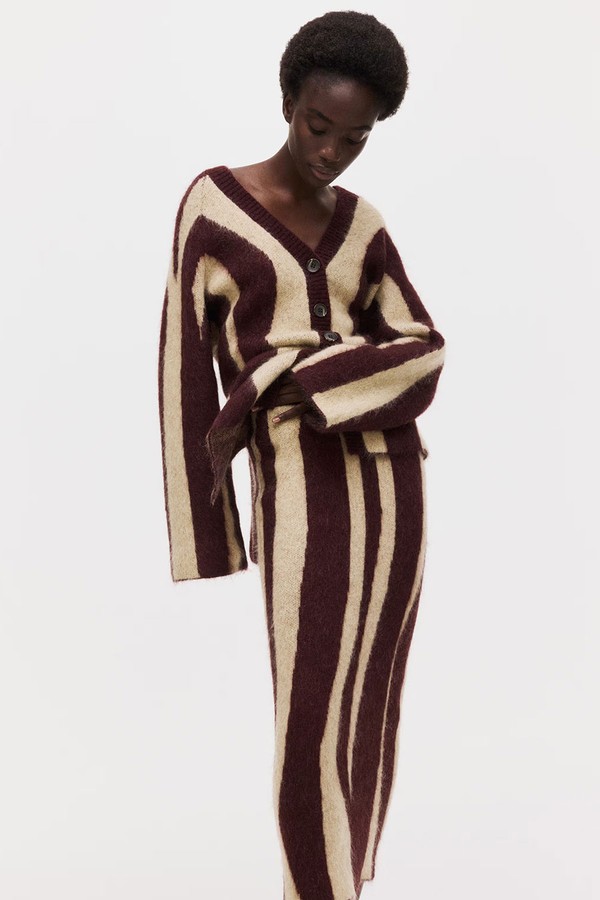 Jacquard-Knit Mohair-Blend Skirt from H&M