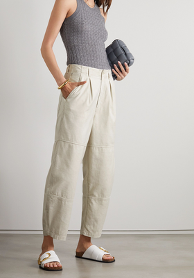 Hadley Paneled Cotton-Twill Wide Leg Pants from Citizens Of Humanity