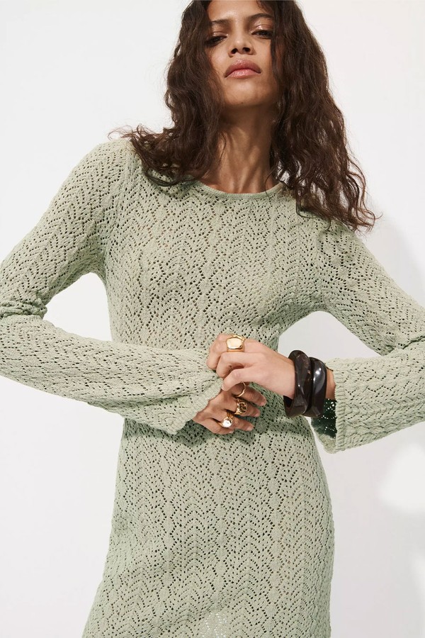 Crochet Dress With Back Neckline from Mango 