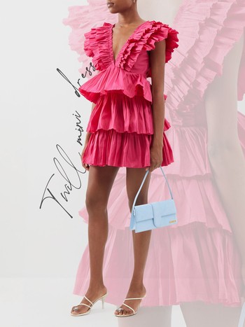 Rhythmic Frilled Twill Mini Dress, £210 (was £350) | Aje